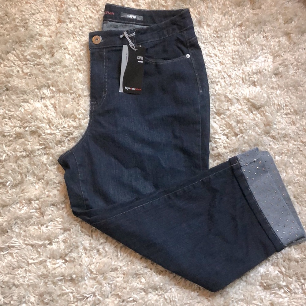 Capri length jeans